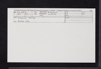 Moncur Castle, NO22NE 4, Ordnance Survey index card, Recto