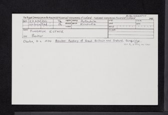 Fingask Estate, NO22NW 20, Ordnance Survey index card, Recto