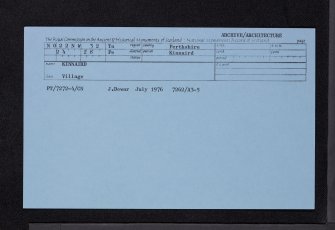 Kinnaird, General, NO22NW 32, Ordnance Survey index card, Recto