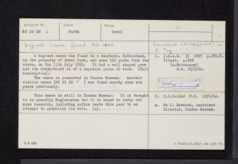 Errol, NO22SE 4, Ordnance Survey index card, Recto