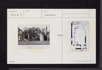 Ballinbreich Castle, NO22SE 8, Ordnance Survey index card, Recto