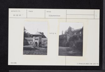 Megginch Castle, NO22SW 1, Ordnance Survey index card, Recto