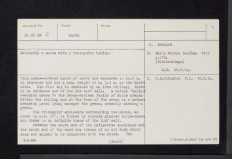 Law Knowe, NO22SW 2, Ordnance Survey index card, page number 2, Recto