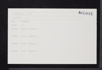 Wardheads, NO22SW 52, Ordnance Survey index card, Recto