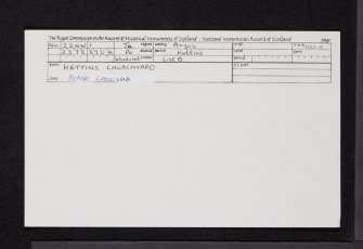 Kettins Churchyard, NO23NW 1, Ordnance Survey index card, Recto