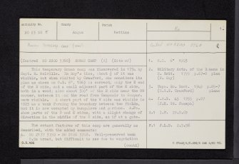 Lintrose, NO23NW 5, Ordnance Survey index card, page number 1, Recto
