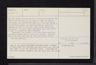 Lintrose, NO23NW 5, Ordnance Survey index card, page number 3, Recto