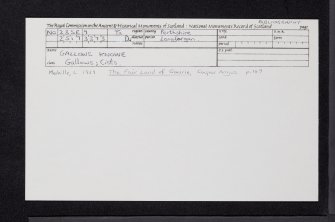 Gallows Knowe, NO23SE 9, Ordnance Survey index card, Recto