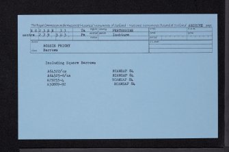 Rossie Priory, NO23SE 31, Ordnance Survey index card, Recto