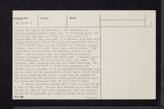 Dunsinane Hill, NO23SW 1, Ordnance Survey index card, page number 3, Recto