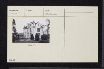 Bannatyne House, NO24SE 11, Ordnance Survey index card, Recto