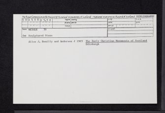 Meigle, NO24SE 25.3, Ordnance Survey index card, Recto