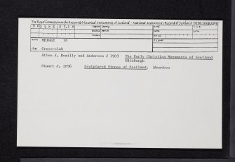 Meigle, NO24SE 25.18, Ordnance Survey index card, Recto