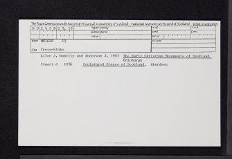 Meigle, NO24SE 25.19, Ordnance Survey index card, Recto