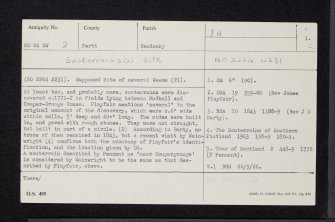 Mudhall, NO24SW 2, Ordnance Survey index card, page number 1, Recto