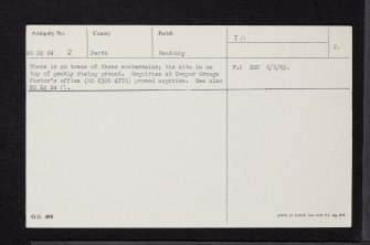 Mudhall, NO24SW 2, Ordnance Survey index card, page number 2, Verso