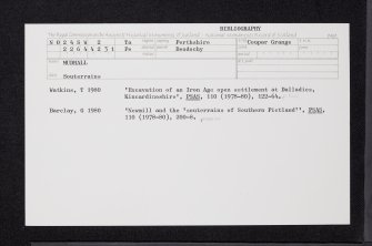 Mudhall, NO24SW 2, Ordnance Survey index card, Recto