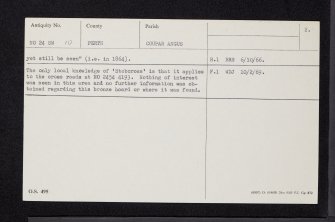 Stobcross, NO24SW 10, Ordnance Survey index card, page number 2, Verso