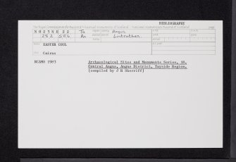 Easter Coul, NO25NE 22, Ordnance Survey index card, Recto