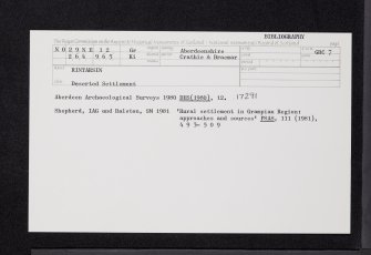 Rintarsin, NO29NE 12, Ordnance Survey index card, Recto