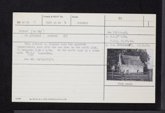 Montrave House, NO30NE 8, Ordnance Survey index card, Recto