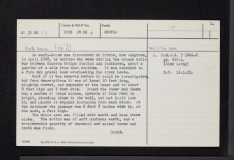 Ashgrove, NO30SE 12, Ordnance Survey index card, page number 1, Recto