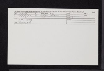 Law Head, NO30SW 6, Ordnance Survey index card, Recto