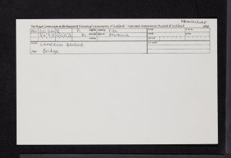 Windygates, Cameron Bridge, NO30SW 8, Ordnance Survey index card, Recto