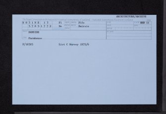 Damside, NO31NE 13, Ordnance Survey index card, Recto