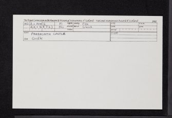 Parbroath Castle, NO31NW 6, Ordnance Survey index card, Recto