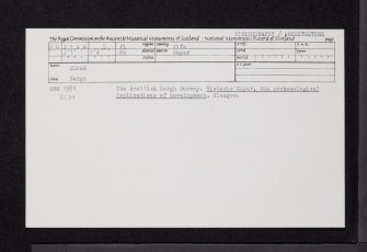 Cupar, General, NO31SE 5, Ordnance Survey index card, Recto