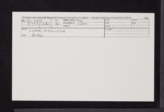 Cupar, Pitscottie Road, Bridge, NO31SE 6, Ordnance Survey index card, Recto