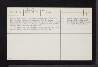 Cupar, NO31SE 14, Ordnance Survey index card, page number 3, Recto