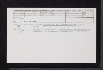 Cupar, NO31SE 14, Ordnance Survey index card, Recto