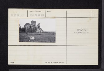 Carslogie House, NO31SE 23, Ordnance Survey index card, page number 4, Verso