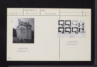 Scotstarvit Tower, NO31SE 28, Ordnance Survey index card, Recto