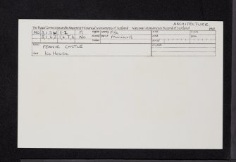 Fernie Castle, Ice House, NO31SW 1.2, Ordnance Survey index card, Recto