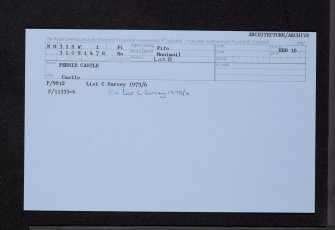 Fernie Castle, NO31SW 1, Ordnance Survey index card, Recto