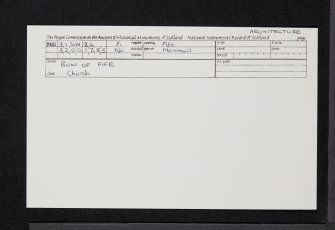 Bow Of Fife Free Church, NO31SW 24, Ordnance Survey index card, Recto