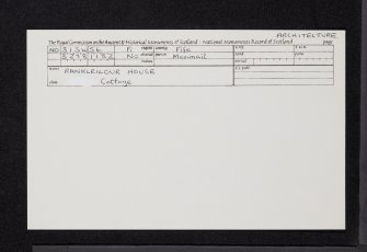 Rankleilour House, Garden Cottage, NO31SW 56, Ordnance Survey index card, Recto