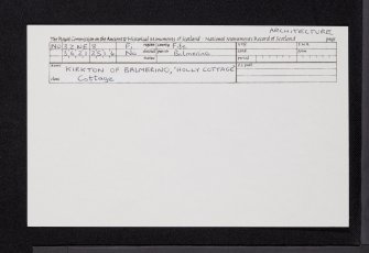 Kirkton Of Balmerino, Holly Cottage, NO32NE 8, Ordnance Survey index card, Recto