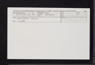 Naughton Castle, NO32SE 4, Ordnance Survey index card, Recto