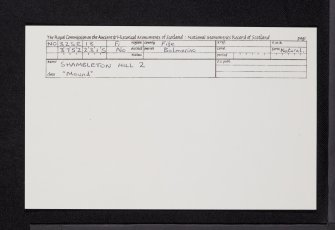 Shambleton Hill, NO32SE 18, Ordnance Survey index card, Recto