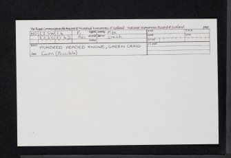 Hundred Headed Knowe, Green Craig, NO32SW 14, Ordnance Survey index card, Recto