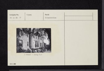 Dundee, Invergowrie House, NO33SE 13, Ordnance Survey index card, Recto