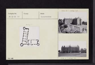 Dundee, Barrack Road, Dudhope Castle, NO33SE 30, Ordnance Survey index card, Recto