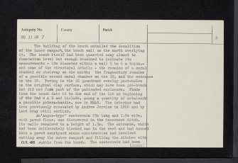 Hurly Hawkin, NO33SW 7, Ordnance Survey index card, page number 2, Verso