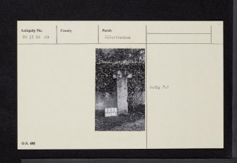 Liff, Old Parish Church, NO33SW 10, Ordnance Survey index card, Recto