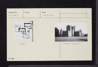 Glamis Castle, NO34NE 1, Ordnance Survey index card, Recto