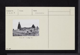 Eassie, Old Parish Church And Churchyard, NO34NE 3, Ordnance Survey index card, Recto